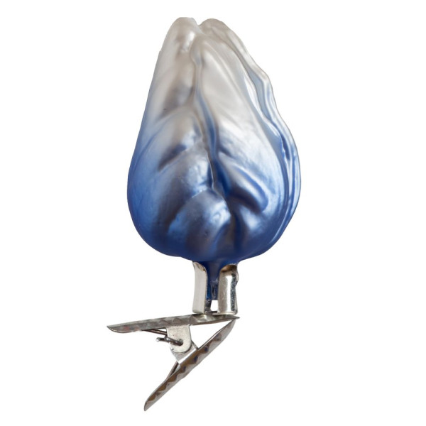 Tulpe auf Clip, 2-farbig blau