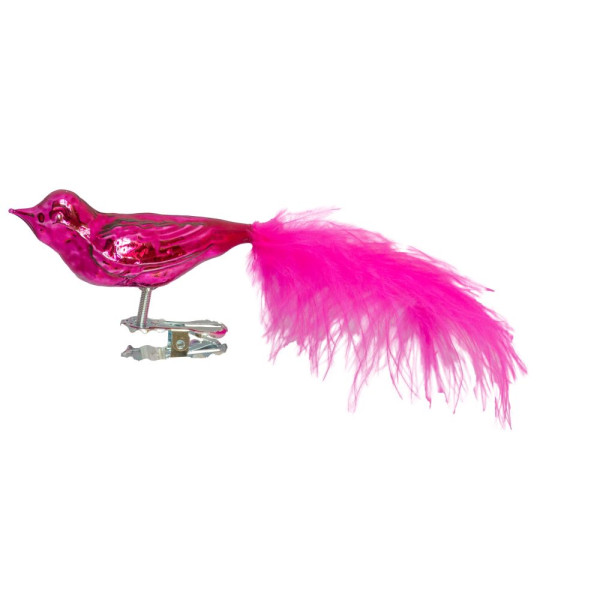 kleiner Frühlingsvogel, einfarbig pink glänzend