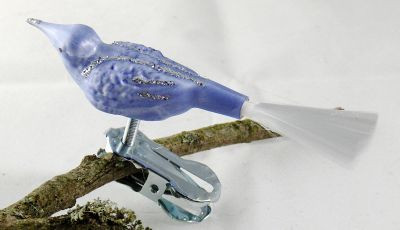 Mini-Vogel, Glasfaserschwanz Nr. 257/9 Eislack hellblau