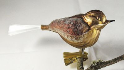 dicker Vogel Nr. 370, matt bronzegold, braun