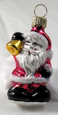 6 cm Weihnachtsmann mit Glocke
